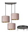 Hilde 3 Sort Premium Rosa pendellampe - Ø20 cm, E27, 230V, uten lyskilde