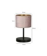 Hilde LN1 Sort/Rosa bordlampe - Ø20 cm, E27, 230V, uten lyskilde
