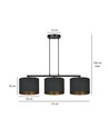 Hilde 3 Sort pendellampe - Ø20 cm, E27, 230V, uten lyskilde