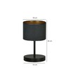 Hilde LN1 Sort bordlampe - Ø20 cm, E27, 230V, uten lyskilde