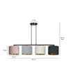 Hilde 4 Sort Mix pendellampe - Ø20 cm, E27, 230V, uten lyskilde