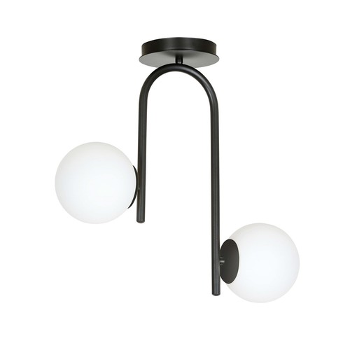 Kalf 2 Sort taklampe - Ø15 cm, E14, 230V, uten lyskilde