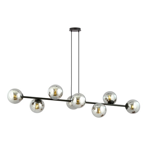 Rossi 8 Sort/Grafitt pendellampe - Ø14 cm, E14, 230V, uten lyskilde