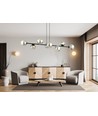 Rossi 8 Sort/Grafitt pendellampe - Ø14 cm, E14, 230V, uten lyskilde