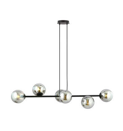 Rossi 6 Sort/Grafitt pendellampe - Ø14 cm, E14, 230V, uten lyskilde