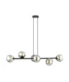 Rossi 6 Sort/Grafitt pendellampe - Ø14 cm, E14, 230V, uten lyskilde