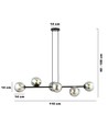 Rossi 6 Sort/Grafitt pendellampe - Ø14 cm, E14, 230V, uten lyskilde