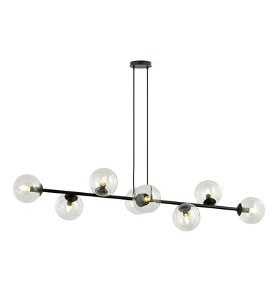 Rossi 8 Sort/Transparent pendellampe - Ø14 cm, E14, 230V, uten lyspære
