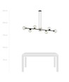 Rossi 8 Sort/Transparent pendellampe - Ø14 cm, E14, 230V, uten lyspære