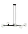 Rossi 6 Sort/Transparent pendellampe - Ø14 cm, E14, 230V, uten lyskilde