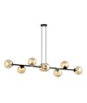 Rossi 8 Sort/Amber pendellampe - Ø14 cm, E14, 230V, uten lyskilde