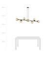 Rossi 8 Sort/Amber pendellampe - Ø14 cm, E14, 230V, uten lyskilde