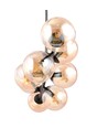 Rossi 8 Sort/Amber pendellampe - Ø14 cm, E14, 230V, uten lyskilde