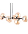 Rossi 8 Sort/Amber pendellampe - Ø14 cm, E14, 230V, uten lyskilde