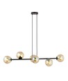 Rossi 6 Sort/Amber pendellampe - Ø14 cm, E14, 230V, uten lyskilde