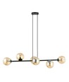 Rossi 6 Sort/Amber pendellampe - Ø14 cm, E14, 230V, uten lyskilde