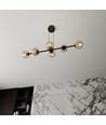 Rossi 6 Sort/Amber pendellampe - Ø14 cm, E14, 230V, uten lyskilde