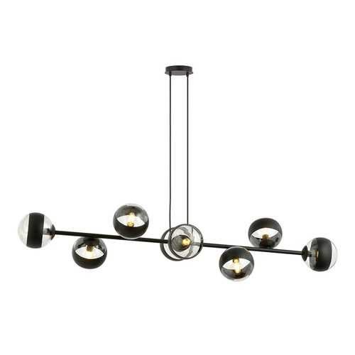 Rossi 8 Sort Stripe pendellampe - Ø14 cm, E14, 230V, uten lyskilde