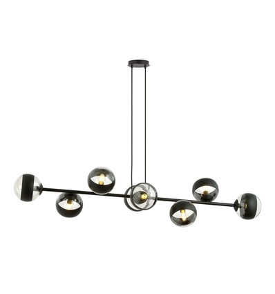 Rossi 8 Sort Stripe pendellampe - Ø14 cm, E14, 230V, uten lyskilde