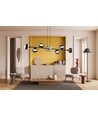 Rossi 8 Sort Stripe pendellampe - Ø14 cm, E14, 230V, uten lyskilde