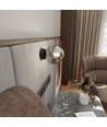 Rossi K1 Sort/Grafitt vegglampe - Ø14 cm, E14, 230V, uten lyskilde