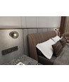 Rossi K1 Sort/Grafitt vegglampe - Ø14 cm, E14, 230V, uten lyskilde