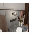 Rossi K1 Sort/Grafitt vegglampe - Ø14 cm, E14, 230V, uten lyskilde