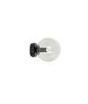 Rossi K1 Sort/Transparent vegglampe - Ø14 cm, E14, 230V, uten lyspære.