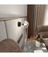 Rossi K1 Sort/Transparent vegglampe - Ø14 cm, E14, 230V, uten lyspære.