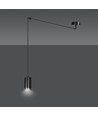 Traker 1/Sort pendel lampe - GU10, 230V, uten lyskilde