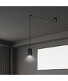 Traker 1/Sort pendel lampe - GU10, 230V, uten lyskilde