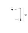 Traker 1/Sort pendel lampe - GU10, 230V, uten lyskilde