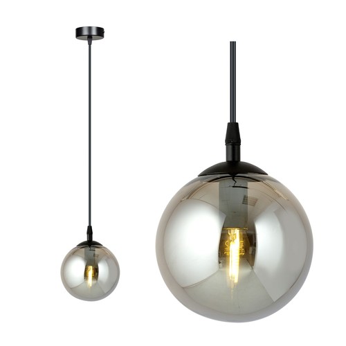 Cosmo 1 Sort/Grafitt pendellampe - Ø14 cm, E14, 230V, uten lyskilde