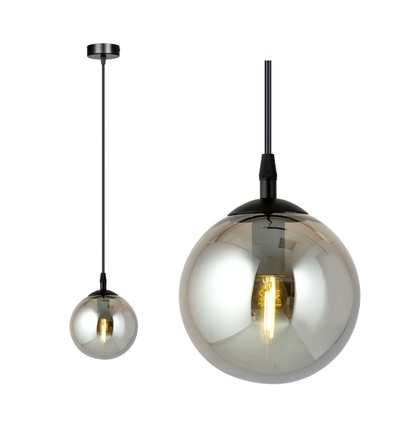 Cosmo 1 Sort/Grafitt pendellampe - Ø14 cm, E14, 230V, uten lyskilde