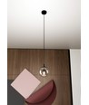 Cosmo 1 Sort/Grafitt pendellampe - Ø14 cm, E14, 230V, uten lyskilde