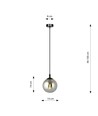 Cosmo 1 Sort/Grafitt pendellampe - Ø14 cm, E14, 230V, uten lyskilde