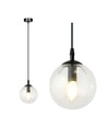 Cosmo 1 Sort/Transparent pendellampe - Ø14 cm, E14, 230V, uten lyskilde