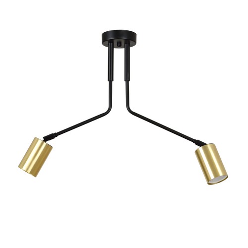EN: Verno 2 Black ceiling lamp - GU10, 230V, without light source