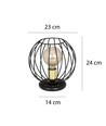 Albio LN1 Svart bordlampe - E27, 230V, uten lyskilde