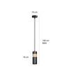 Akari 1 Sort pendellampe - GU10, 230V, uten lyskilde