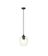 Istar 1 Svart/Transparent pendellampe - Ø14 cm, E27, 230V, uten lyskilde