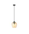 Istar 1 Sort/Amber pendellampe - Ø14 cm, E27, 230V, uten lyskilde