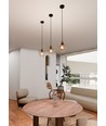 Istar 1 Sort/Amber pendellampe - Ø14 cm, E27, 230V, uten lyskilde