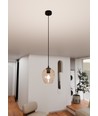 Istar 1 Sort/Amber pendellampe - Ø14 cm, E27, 230V, uten lyskilde