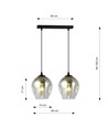 Istar 2 Sort/Grafitt pendellampe - Ø14 cm, E27, 230V, uten lyskilde