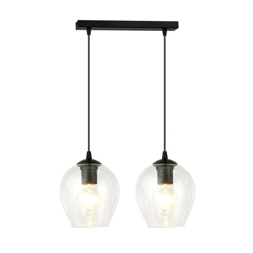 Istar 2 Sort/Transparent pendellampe - Ø14 cm, E27, 230V, uten lyskilde