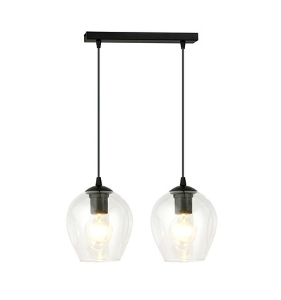 Istar 2 Sort/Transparent pendellampe - Ø14 cm, E27, 230V, uten lyskilde