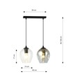 Istar 2 Sort Mix pendellampe - Ø14 cm, E27, 230V, uten lyskilde