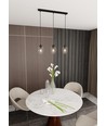 Istar 3 Sort/Transparent pendellampe - Ø14 cm, E27, 230V, uten lyskilde