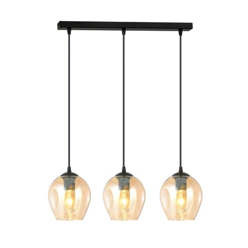 Istar 3 Sort/Rav pendellampe - Ø14 cm, E27, 230V, uten lyskilde